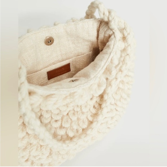 NWT Mango Terry Wool Bag - Picture 2 of 5